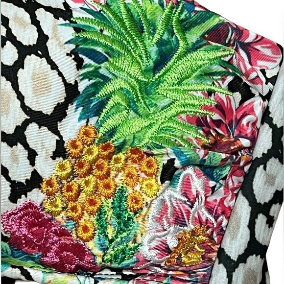 PQ Swim Pilyq Safari Embroidered Bandeau Strapless Swimsuit Top, Size S, NWT - Picture 5 of 11